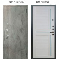 Люкс про 3К / Лофт Темный бетон / Мирра Белая лиственница