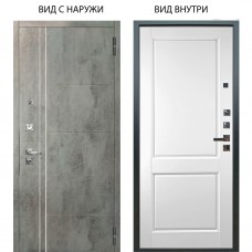 Люкс про 3К / Лофт Темный бетон / Соренто Белая эмаль