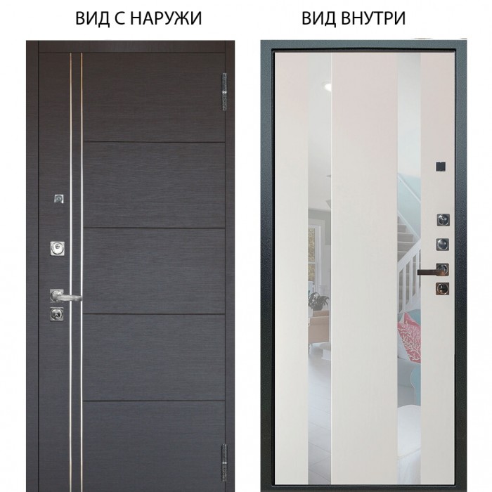 Люкс про 3К / Лофт Венге горизонт / Дуэт Белое дерево вставки Николь