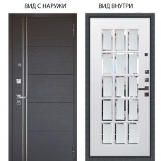 Люкс про 3К / Лофт Венге горизонт / Мэрелин Софт милк зеркало с фацетом и пескоструем