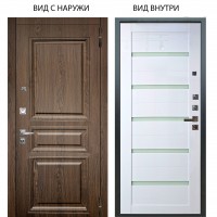 Люкс про 3К / Магистр Дуб кантри / Александра Белый глянец