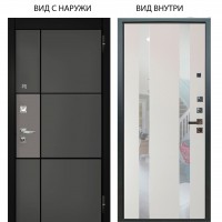 Люкс про 3К / Мичиган Силк титан - силк муссон / Дуэт Белое дерево вставки Николь