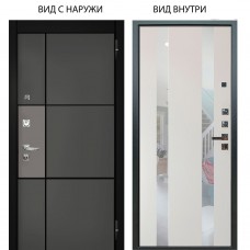 Люкс про 3К / Мичиган Силк титан - силк муссон / Дуэт Белое дерево вставки Николь