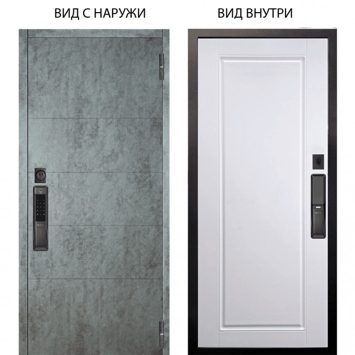 Входная дверь ARGUS SMART внешняя панель Агат Темный бетон внутренняя Тревор Софт милк