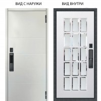 SMART / Агат Вельвет белый горизонт / Мэрелин Софт милк зеркало с фацетом и пескоструем