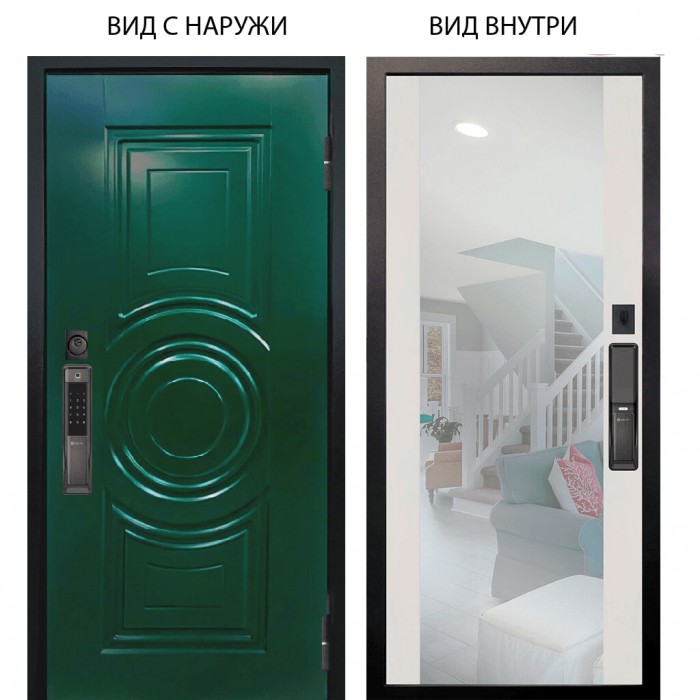 SMART / Бенадир RAL6005 / Вояж Белое дерево