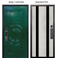 SMART / Бенадир RAL6005 / Дуэт Белое дерево вставки Кензо