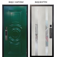 SMART / Бенадир RAL6005 / Дуэт Белое дерево вставки Николь