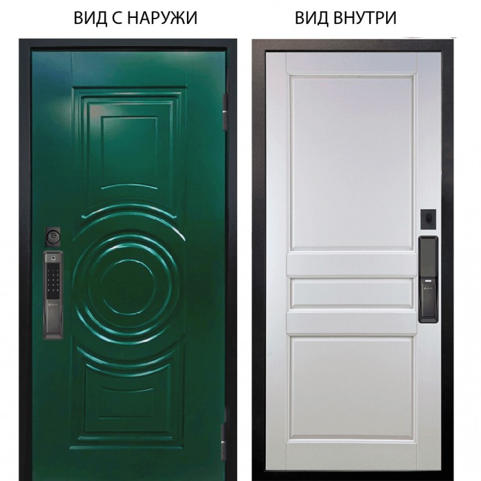 SMART / Бенадир RAL6005 / Каролина Белая эмаль