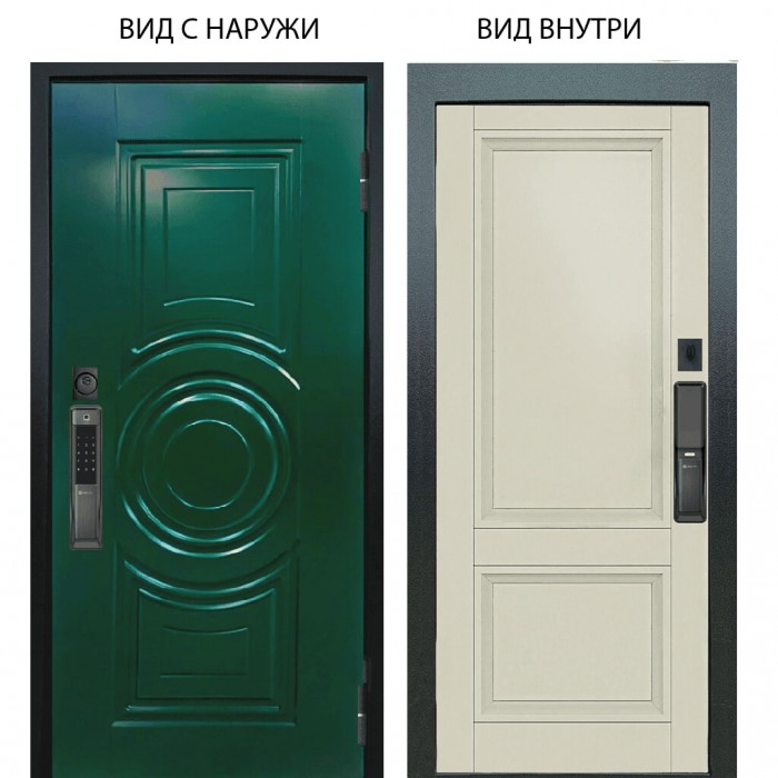 SMART / Бенадир RAL6005 / Анастасия 2 Ваниль винил