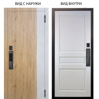 SMART / Эксперт Рустик соломенный - бетон урбан милк / Каролина Белая эмаль