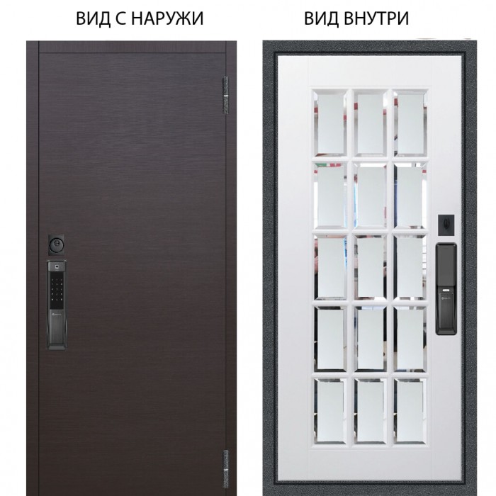 SMART / Элегант Венге горизонт / Мэрелин Софт милк зеркало с фацетом и пескоструем