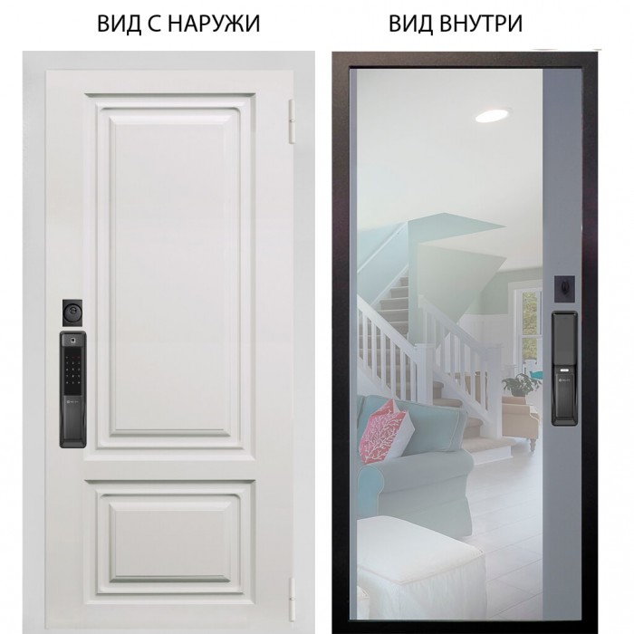 Входная дверь ARGUS SMART внешняя панель Элион ВМР белый внутренняя Магнум Силк маус