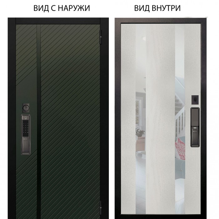 SMART / Ланцет олива софт / Дуэт Белое дерево вставки Николь