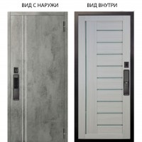 SMART / Лофт Темный бетон / Диана Белая лиственница