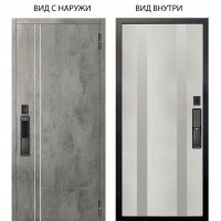 SMART / Лофт Темный бетон / Дуэт Белое дерево вставки Изабель