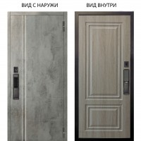 SMART / Лофт Темный бетон / Элион Дуб филадельфия крем