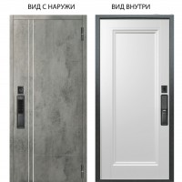 SMART / Лофт Темный бетон / Анастасия 1 Белый снег