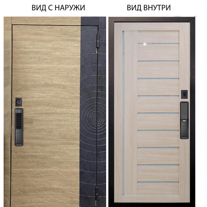 SMART / Раунд Дуб европ. красный горизонт - бетон урбан индиго / Диана Буксус