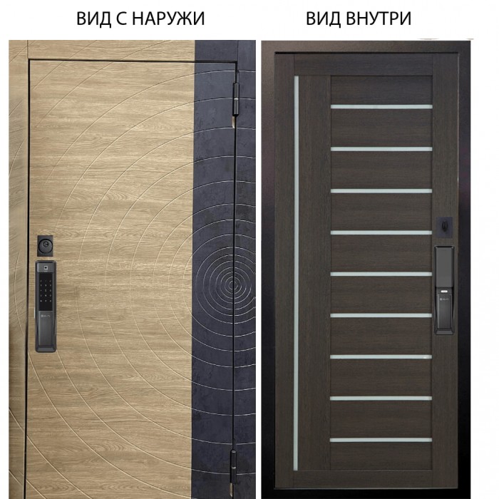 SMART / Раунд Дуб европ. красный горизонт - бетон урбан индиго / Диана Лунная ночь