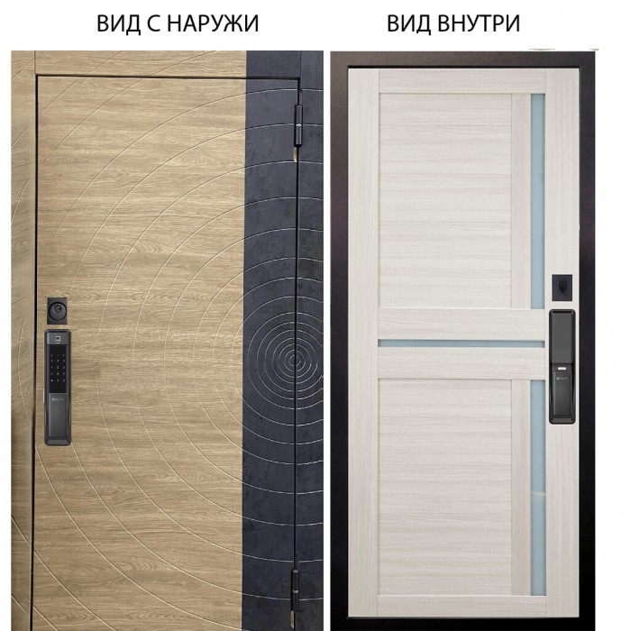 SMART / Раунд Дуб европ. красный горизонт - бетон урбан индиго / Мирра Белая лиственница