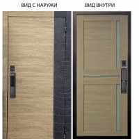 SMART / Раунд Дуб европ. красный горизонт - бетон урбан индиго / Мирра Буксус