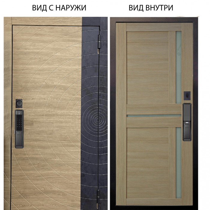 SMART / Раунд Дуб европ. красный горизонт - бетон урбан индиго / Мирра Буксус