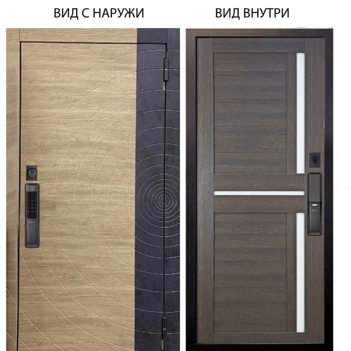 SMART / Раунд Дуб европ. красный горизонт - бетон урбан индиго / Мирра Лунная ночь