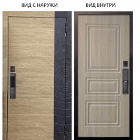 SMART / Раунд Дуб европ. красный горизонт - бетон урбан индиго / Скиф Дуб филадельфия крем