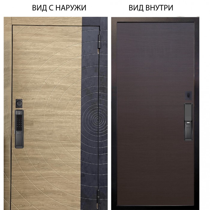 SMART / Раунд Дуб европ. красный горизонт - бетон урбан индиго / Элегант Венге горизонт