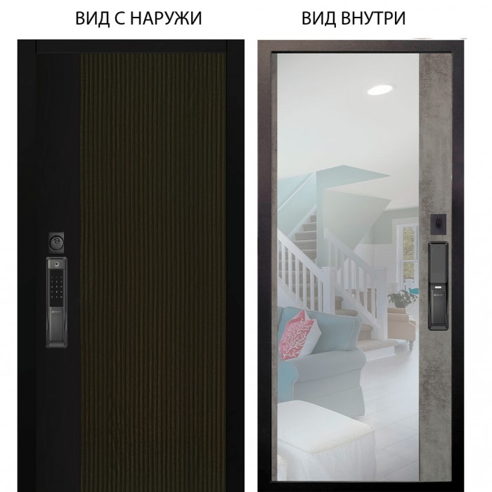 SMART / Рокси дуб рейка морение / Магнум Светлый бетон