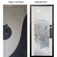 SMART / Стен Бетон урбан милк - бетон урбан индиго / Вояж Белое дерево