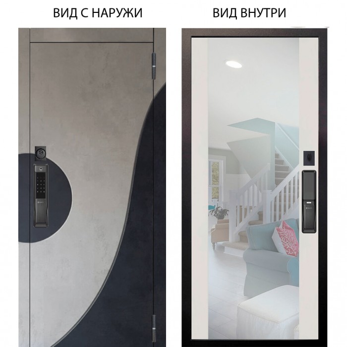 SMART / Стен Бетон урбан милк - бетон урбан индиго / Вояж Белое дерево