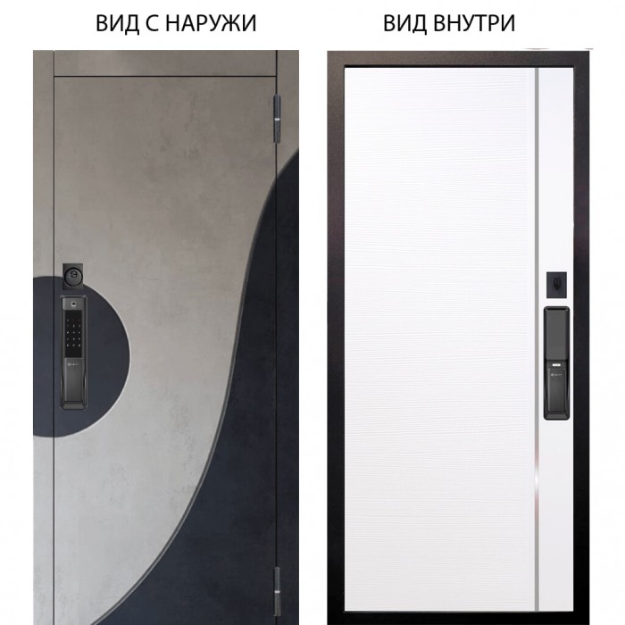 SMART / Стен Бетон урбан милк - бетон урбан индиго / Гауда Роял вуд белый