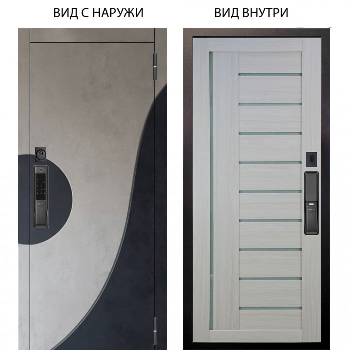 SMART / Стен Бетон урбан милк - бетон урбан индиго / Диана Белая лиственница