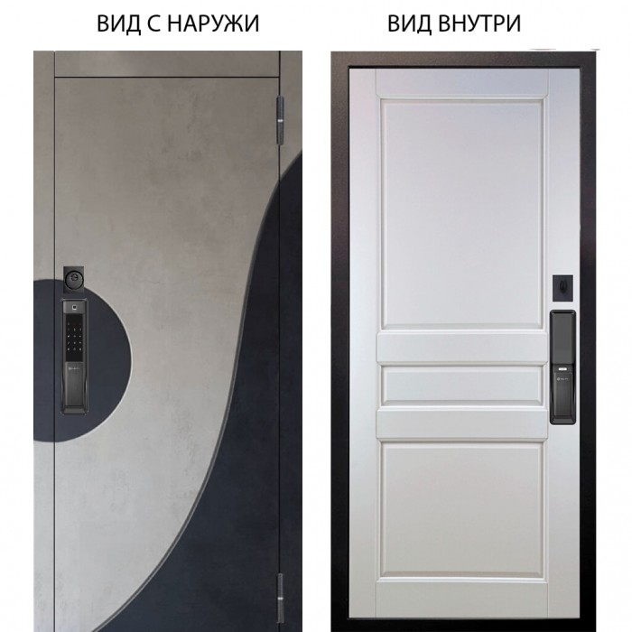 SMART / Стен Бетон урбан милк - бетон урбан индиго / Каролина Белая эмаль