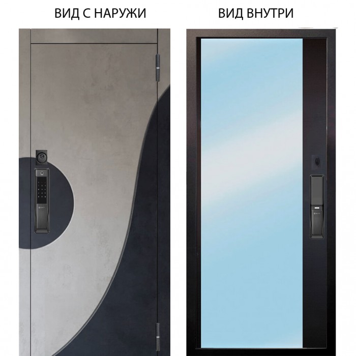 SMART / Стен Бетон урбан милк - бетон урбан индиго / Магнум Черный софт