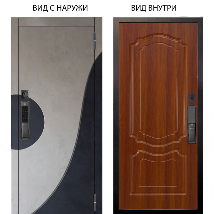 SMART / Стен Бетон урбан милк - бетон урбан индиго / Мишель Дуб рустикальный