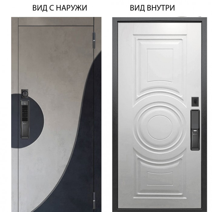 SMART / Стен Бетон урбан милк - бетон урбан индиго / Могадиш Софт милк