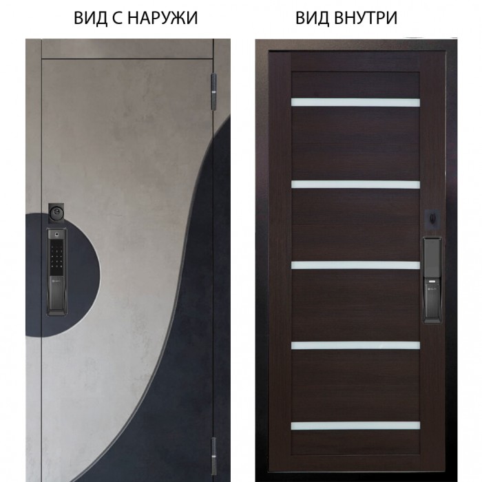 SMART / Стен Бетон урбан милк - бетон урбан индиго / Александра Вельвет