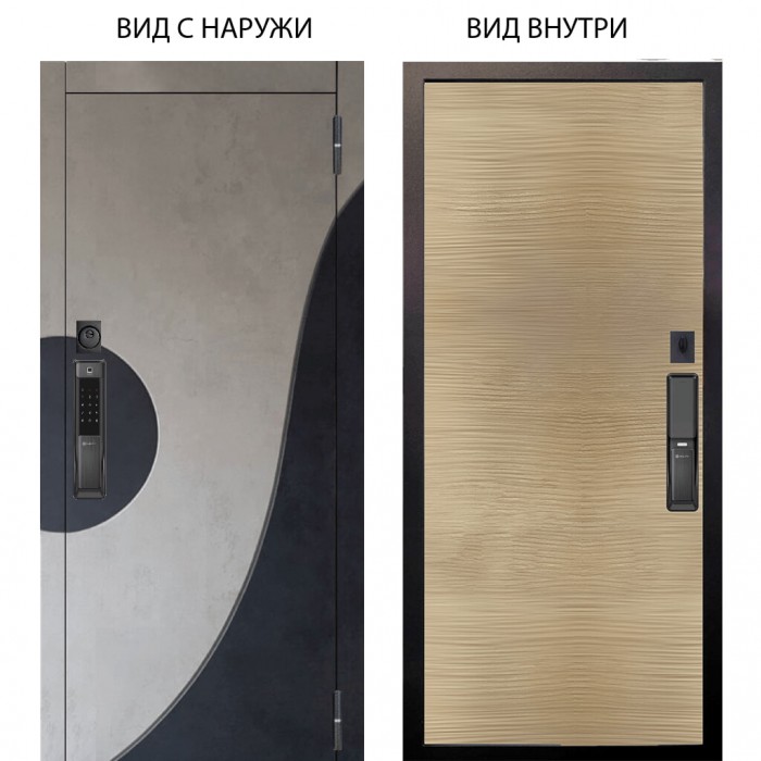 SMART / Стен Бетон урбан милк - бетон урбан индиго / Элегант Дорс светлый горизонт