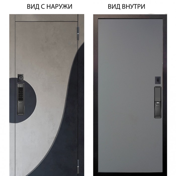 SMART / Стен Бетон урбан милк - бетон урбан индиго / Элегант Силк маус