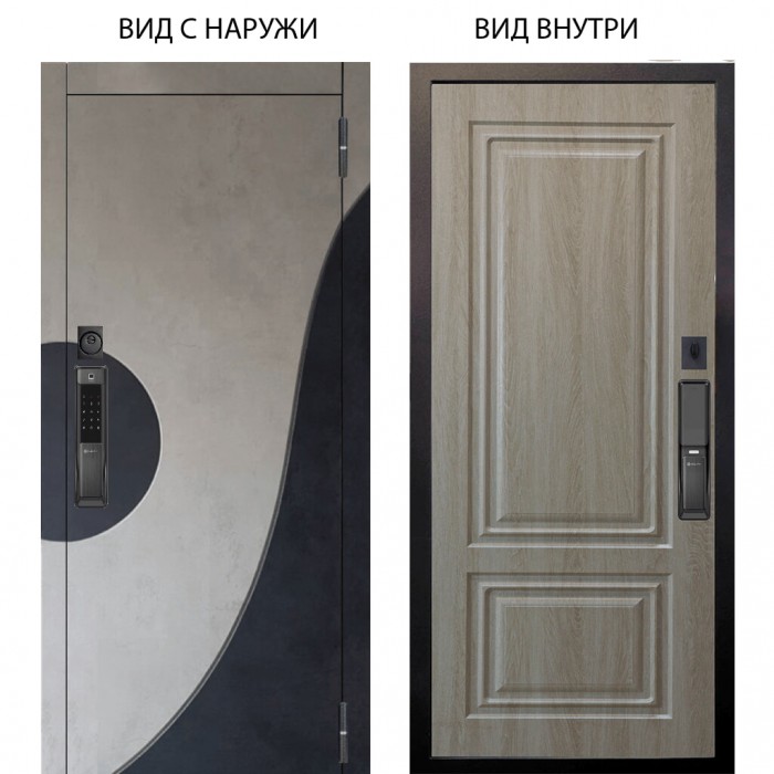 SMART / Стен Бетон урбан милк - бетон урбан индиго / Элион Дуб филадельфия крем