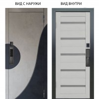 SMART / Стен Бетон урбан милк - бетон урбан индиго / Александра Серый винил