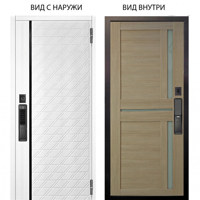 Входная дверь ARGUS SMART внешняя панель Тори Софт милк внутренняя Мирра Буксус