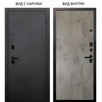 Берлога Нова внешняя Металл / Агат Светлый бетон