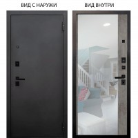 Берлога Нова внешняя Металл / Магнум Светлый бетон