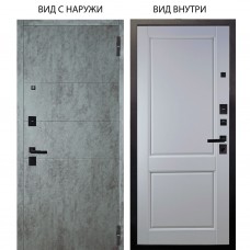 Берлога Нова / Агат Темный бетон горизонт / Соренто Белая эмаль