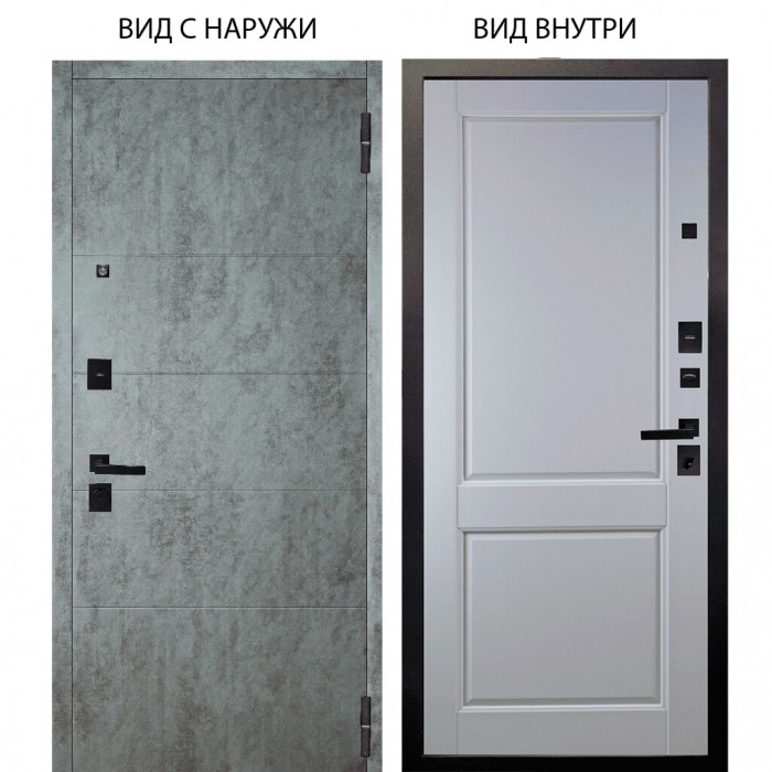 Берлога Нова / Агат Темный бетон горизонт / Соренто Белая эмаль