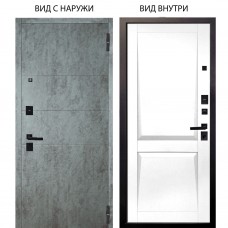 Берлога Нова / Агат Темный бетон горизонт / Ариана Белая эмаль